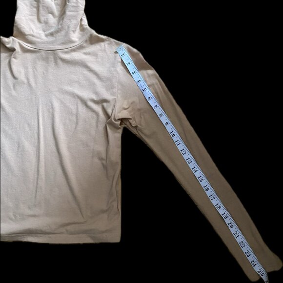 American Apparel Cotton Medium Beige/Nude Turtleneck - Picture 4 of 9